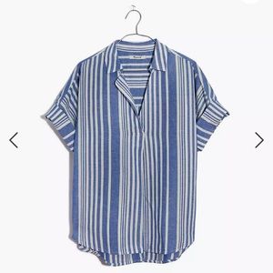 EUC Courier Button-Back Shirt in Hinsdale Stripe size Large